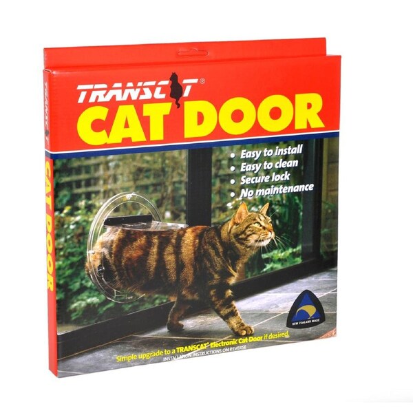 Transcat Clear Cat Door Small 4-Way Locking Door - 180mm Flap Width
