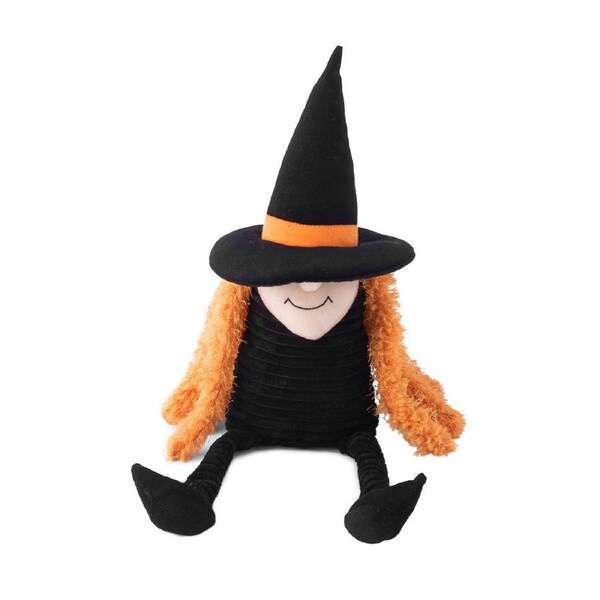 Zippy Paws Halloween Crinkle Squeaker Dog Toy - Witch with Long Crinkly Legs