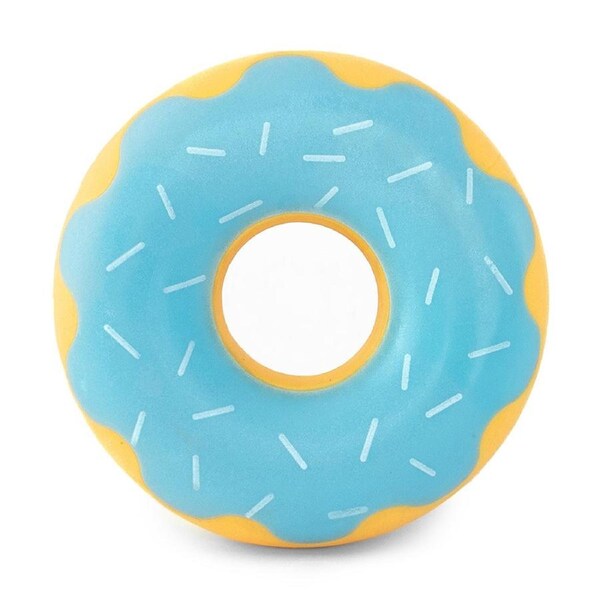 Zippy Paws ZippyTuff Latex Donutz Squeaker Dog Toy - Blueberry