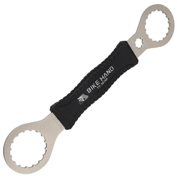 BIKEHAND 2 in 1 Bicycle Bottom Bracket BB Removal Tool Compatible with Shimano Hollowtech II and FSA Mega Evo - 16 Notch 44mm and 49 mm Outer Diameter