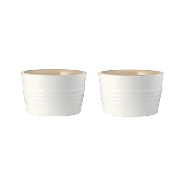Baccarat Le Connoisseur Set of 2 Stoneware Ramekin 9cm - White
