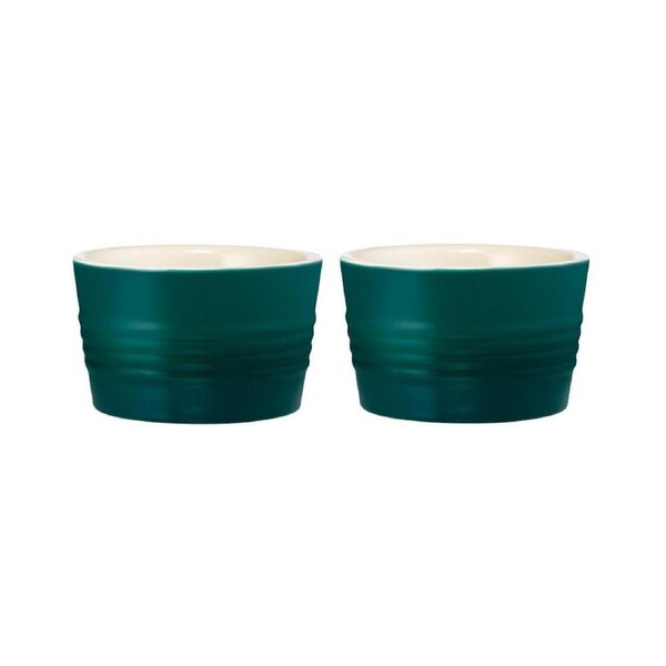 Baccarat Le Connoisseur Set of 2 Stoneware Ramekin 9cm - Teal