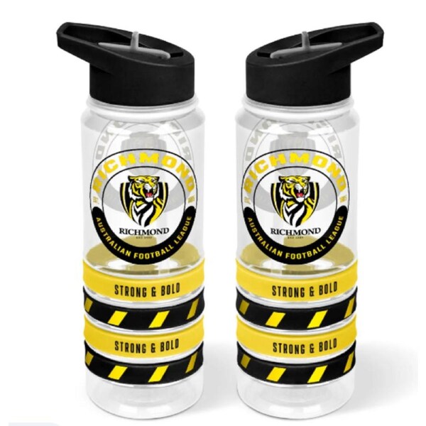 Richmond Tigers Tritan Sports Bottle with Wrist Bands