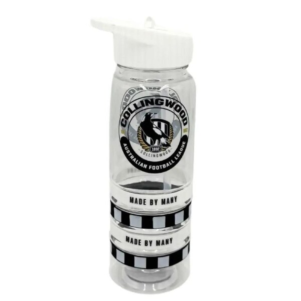 Collingwood Magpies Tritan Sports Bottle with Wrist Bands