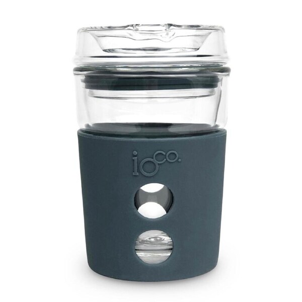 IOco 8oz Eco Glass Coffee Travel Cup - Denim