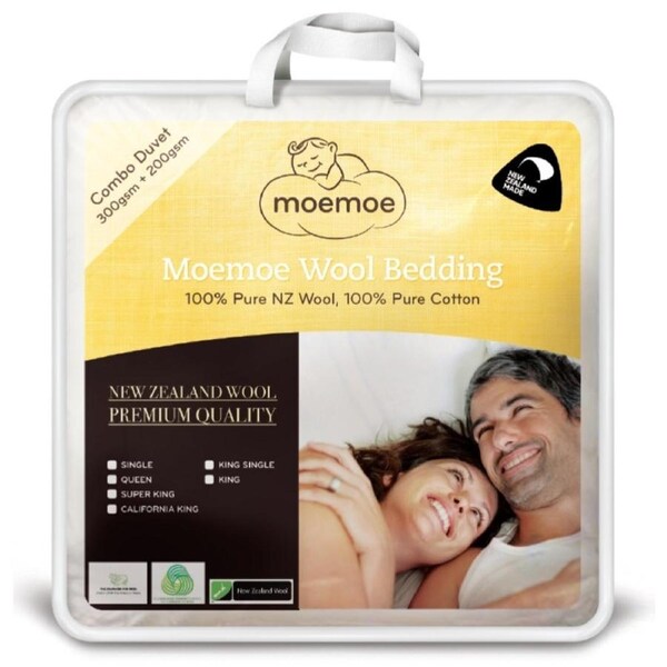 Moemoe 100% New Zealand Wool Combo Duvet - 200+300gsm King