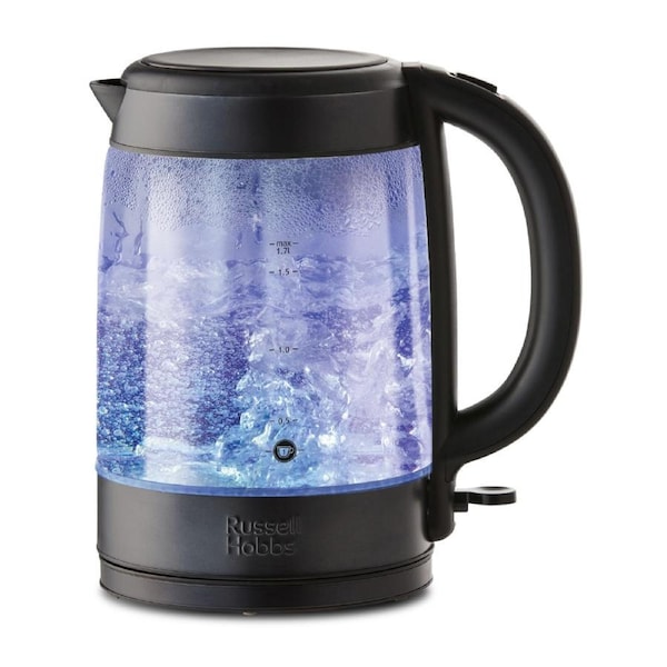 Russell Hobbs Brooklyn 1.7L Glass Kettle - Black Stainless Steel (RHK172BCH)