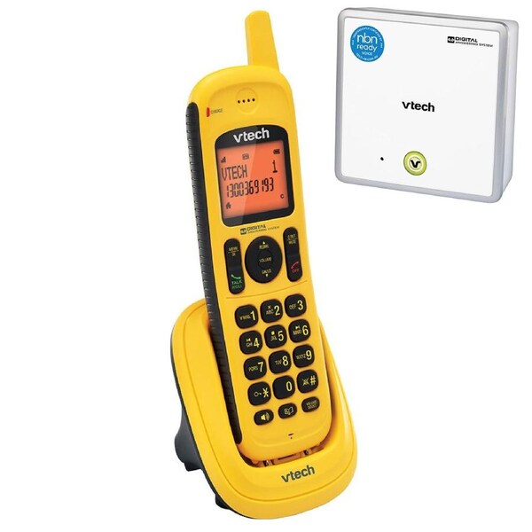 VTech DECT Cordless Home Telephone Headset/Voice Comms Bridge Wi-Fi f/NBN Yellow
