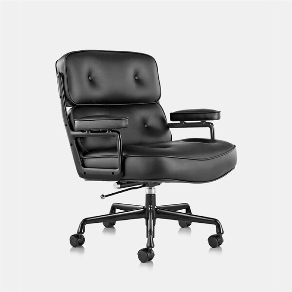 MIUZ Executive Chair PU Leather Office Chair Lounge Chair Reception Chair Adjustable - Black