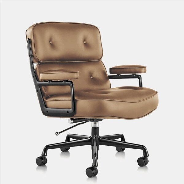 MIUZ Executive Chair PU Leather Office Chair Lounge Chair Reception Chair Adjustable - Tan