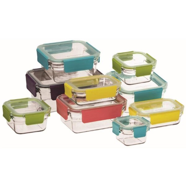 Glasslock Premium Oven Safe Tempered Glass 9 Piece Set