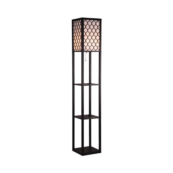 Shelf Floor Lamp - Shade Diffused Light Source with Open-Box Shelves - Type B