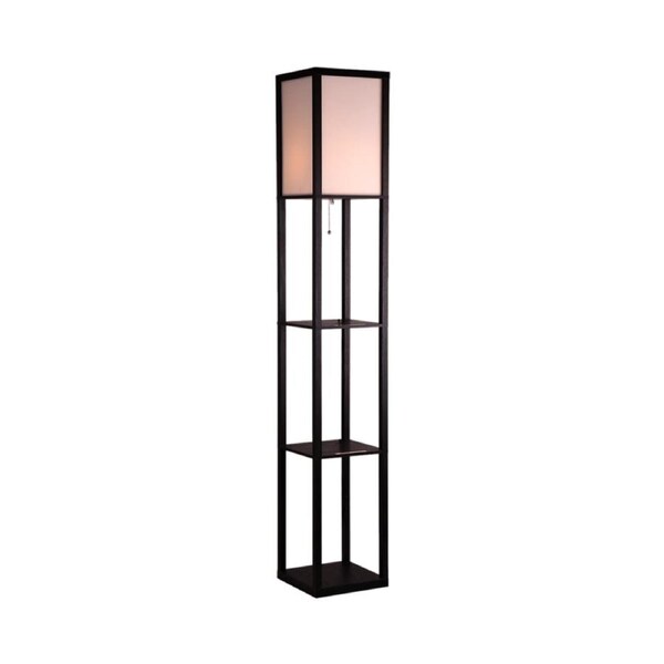 Shelf Floor Lamp - Shade Diffused Light Source with Open-Box Shelves - Type A