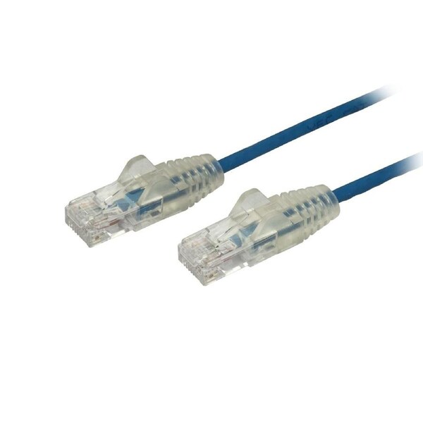 Star Tech 0.5m Snagless Cat6 Slim Cable Network Patch Ethernet LAN Cord RJ45 BL