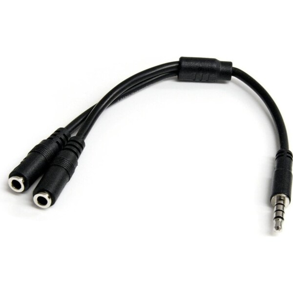 Star Tech Headphone/Microphone Audio Adapter 3.5mm Jack for Headset/Mic/Laptops