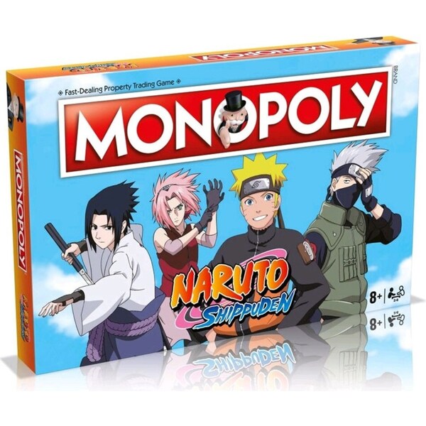 Monopoly Board Game Naruto Shippuden Kids/Children 8y+ Toy w/ Collectable Tokens