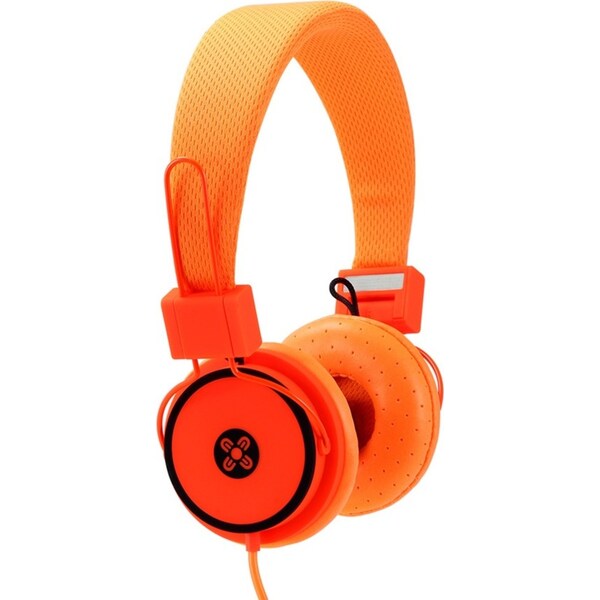 Moki Hyper Headphones On Ear Cup Headband Foldable/3.5mm Jack/1.2m Cable Orange