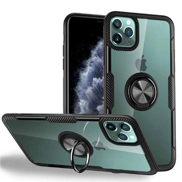 ZUSLAB iPhone 11 Pro Max Magnetic Kickstand Case 360 Rotatable Ring Holder Cover for Apple - Black