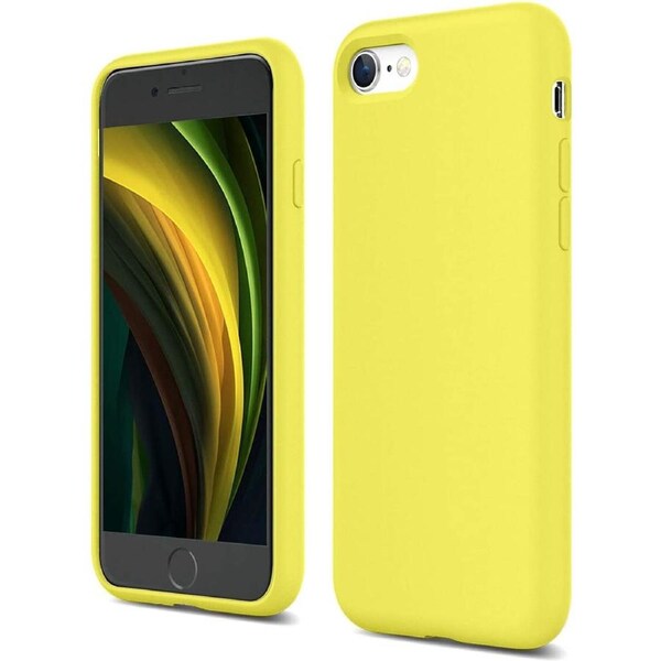 ZUSLAB iPhone SE 2022/2020 Case Nano Silicone Shockproof Gel Rubber Bumper Protective Cover for Apple - Yellow