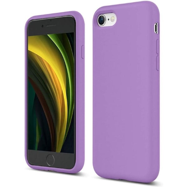 ZUSLAB iPhone SE 2022/2020 Case Nano Silicone Shockproof Gel Rubber Bumper Protective Cover for Apple - Purple