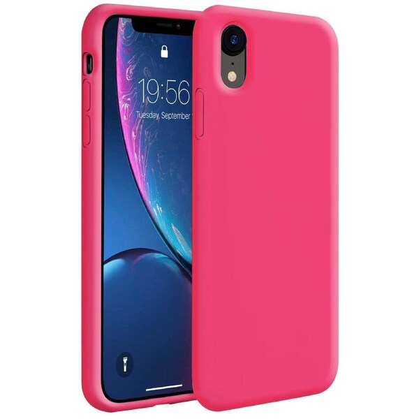 ZUSLAB iPhone XR Case Nano Silicone Shockproof Gel Rubber Bumper Protective Cover for Apple 2018 - Hot Pink