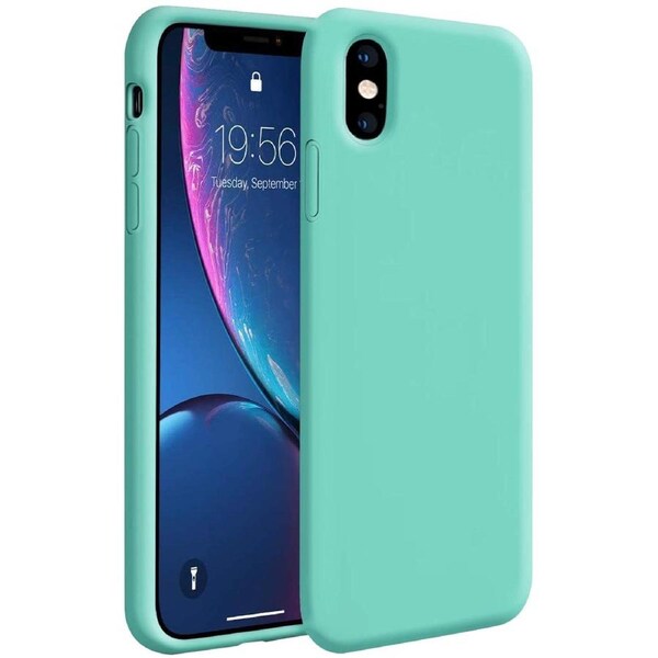 ZUSLAB iPhone X/XS Case Nano Silicone Shockproof Gel Rubber Bumper Protective Cover for Apple - Mint Green