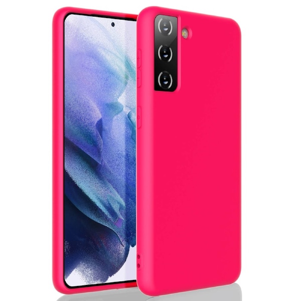 ZUSLAB Galaxy S21+ 5G 2021 Case Nano Silicone Shockproof Gel Rubber Bumper Protective Cover for Samsung - Hot Pink