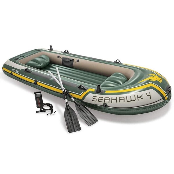 INTEX Seahawk 4 Set Inflatable Boat with Oars and Pump