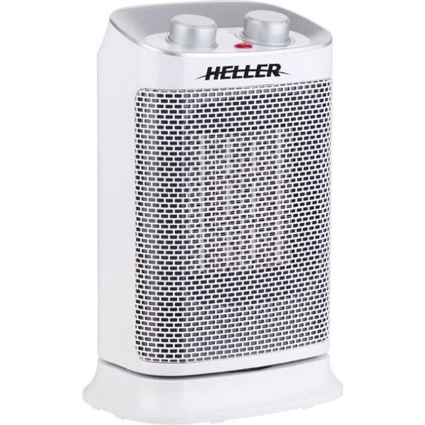 Heller 1500W Electric Oscillating Ceramic Desk/Tabletop Heater Fan w/Thermostat