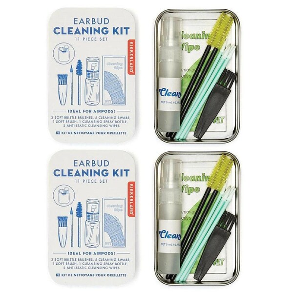 2x 11pc Kikkerland Earbuds Cleaning Kit/Brush Cleaner Set for AirPods/Earphones