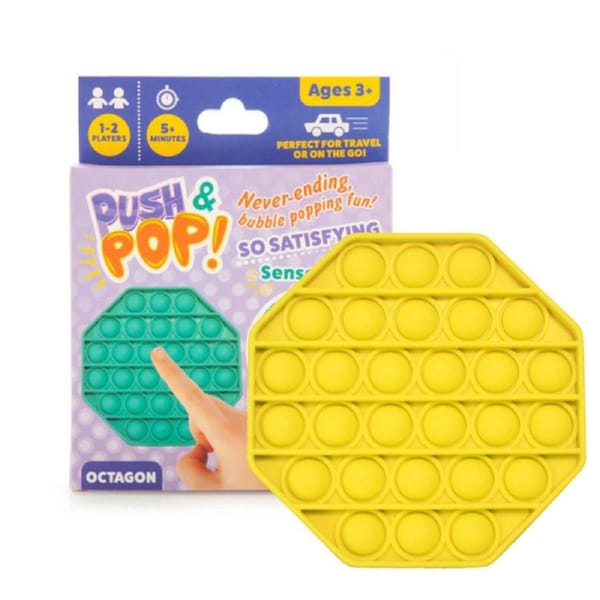 Push & Pop Octagon Yellow Pop It
