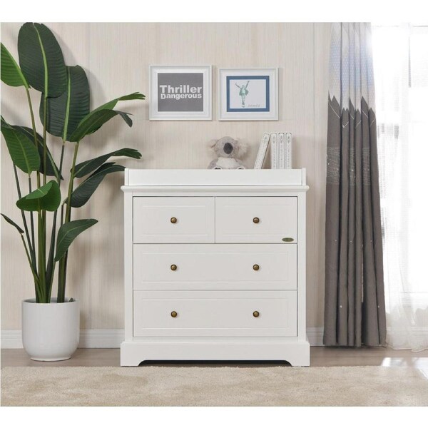 JOY BABY Comet 4 Drawer Chest of Drawer Change Table - White