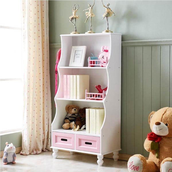 ALL 4 KIDS Gloria Pink Bookcase Book Shelf Storage Unit