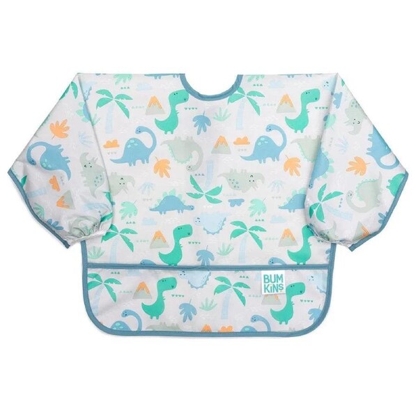 Bumkins Waterproof Sleeved Bib - Dinosaurs