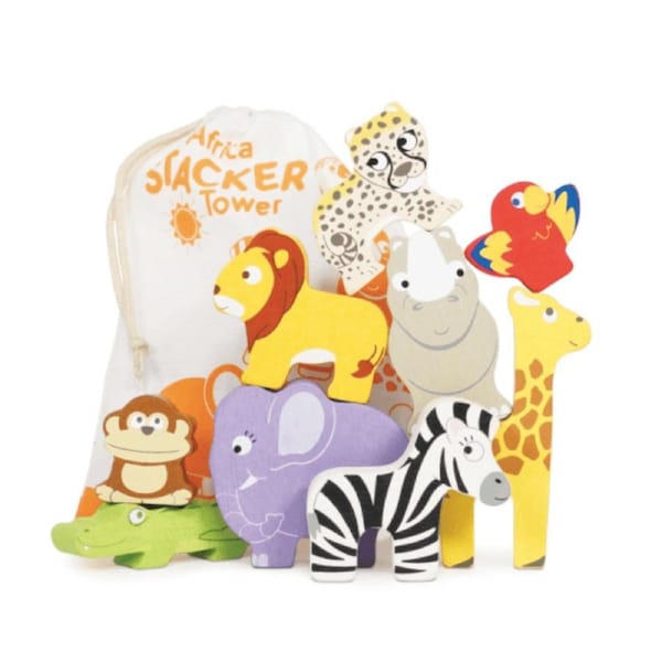 Le Toy Van Petilou Africa Stacking Tower & Bag