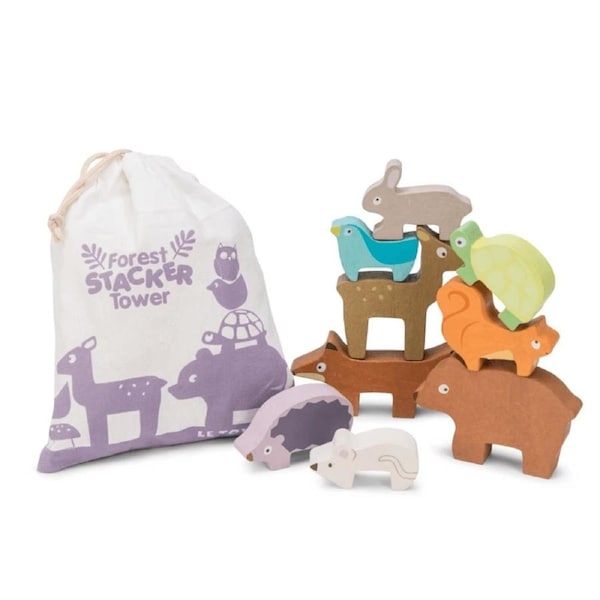 Le Toy Van Petilou Forest Stacker Tower & Bag