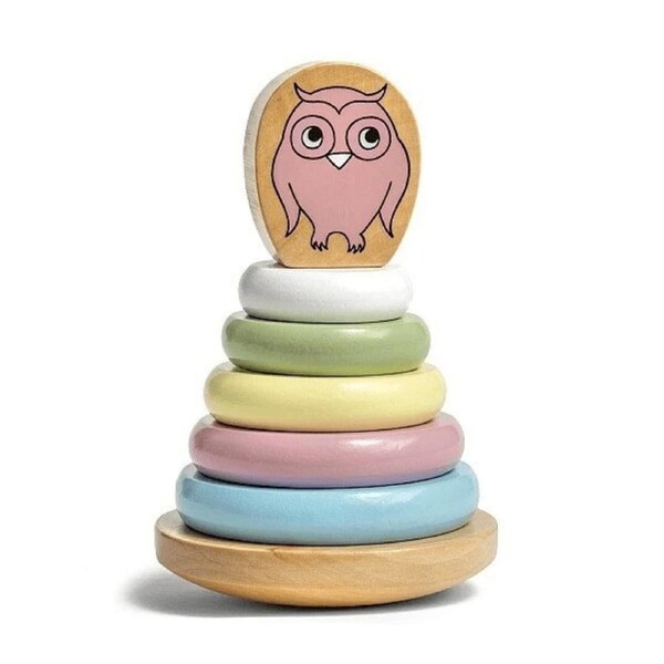 Micki Stacking Owl - Pastel