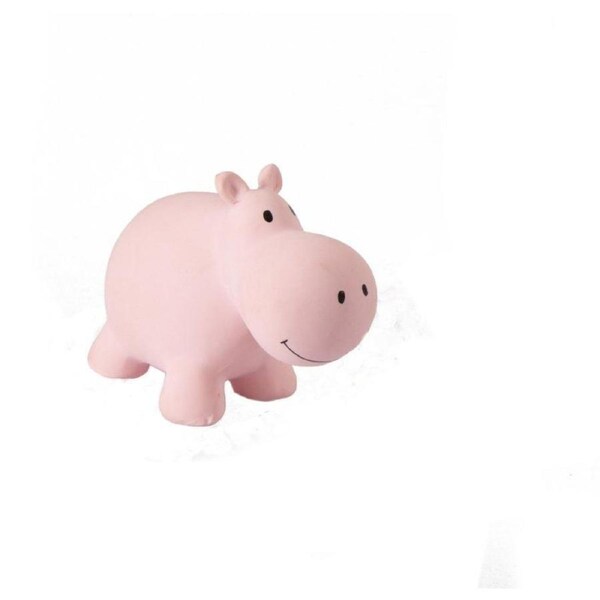 Tikiri Rubber Zoo Animal Teether - Hippo