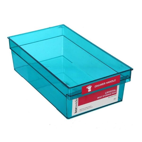 12x Fridge Pantry Storage Box Stacking Nest Drawer Basket Organiser 36x20cm