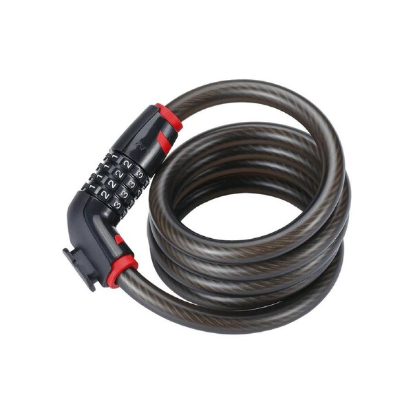 BBB Cycling CodeLock 12mm X 1800mm Coil Cable Combination Lock - Black