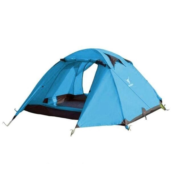 2 Person Portable Outdoor Lightweight Cycling Hiking Backpacking Camping Waterproof Tent - Blue