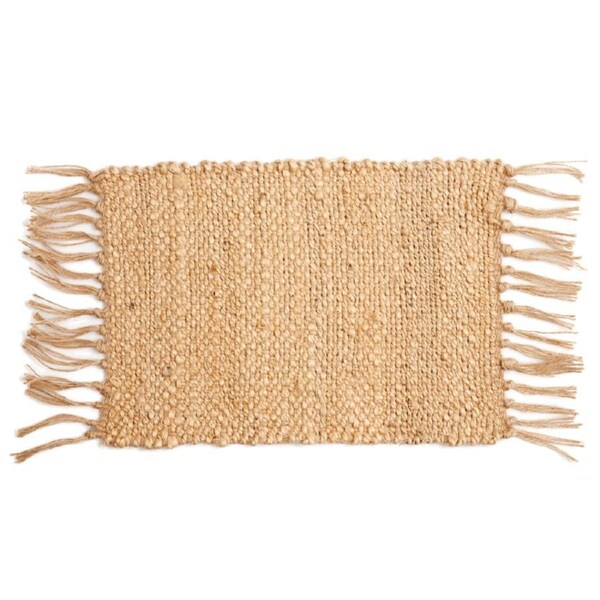 (Set of 4) Rectangle Jute Placemats Dinning Table Tableware Chandan - 30 x 45 cm - Natural Weave, Eco Friendly, Plant Based, Table Mat, Dining Placemat, Dining Room Setting, Table Protector