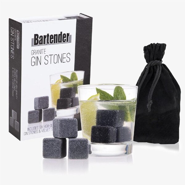 Bartender Granite Gin Stones Set 6