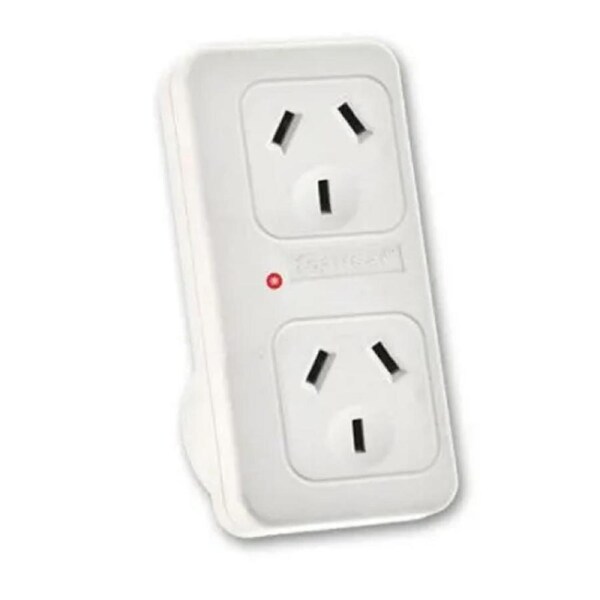 240V AC Mains Right Hand Side Double Adaptor