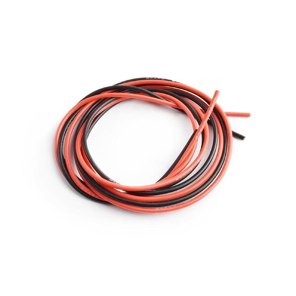 Silicone Wire 1m Length of Red and Black 20AWG