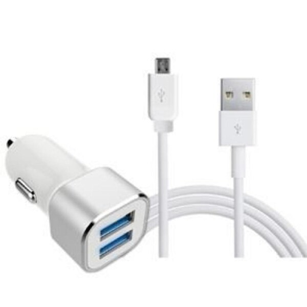 3.1A Dual USB Car Charger with Type-C USB-C