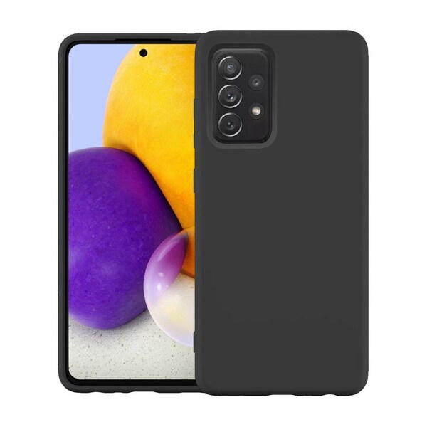 ZUSLAB Nano Silicone Case for Galaxy A72 5G 5G Shockproof Gel Rubber Bumper Protective Cover - Black