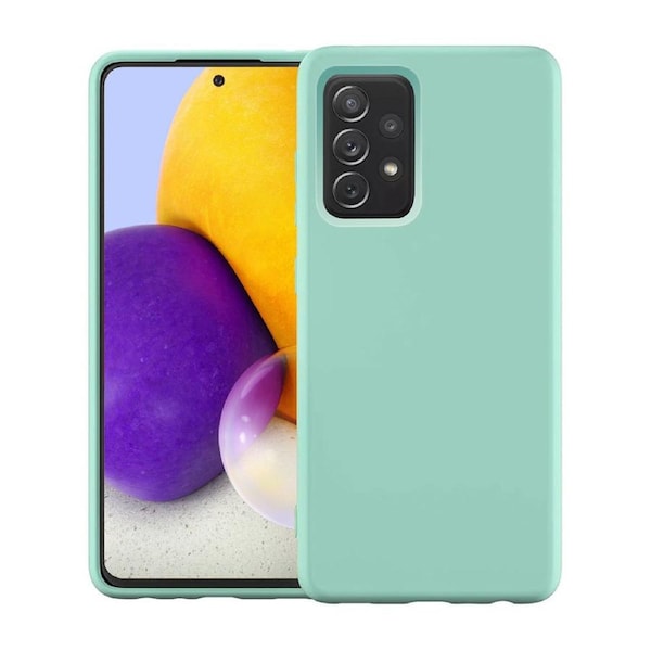 ZUSLAB Nano Silicone Case for Galaxy A72 5G 5G Shockproof Gel Rubber Bumper Protective Cover - Mint Green