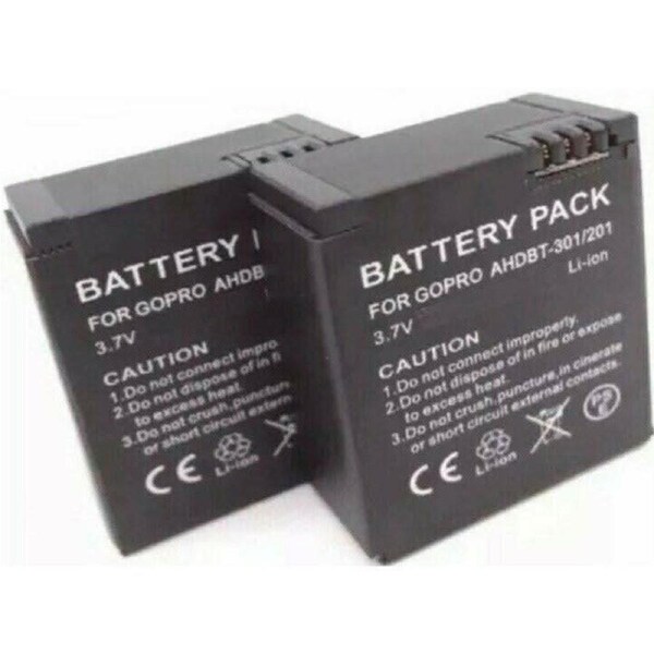 High Capacity Compatible Battery for GoPro HERO 3 3+ AHDBT 301 - 201