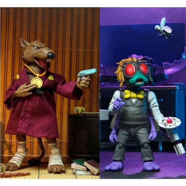 Teenage Mutant Ninja Turtles - Splinter & Baxter Stockman 7" Action Figure 2-pack